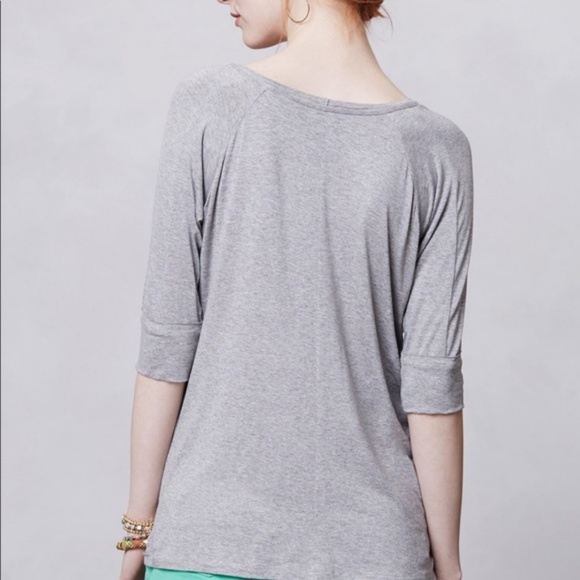 Anthro Lamai Embroidered Shirt Dolan Silver Patch - Picture 3 of 8